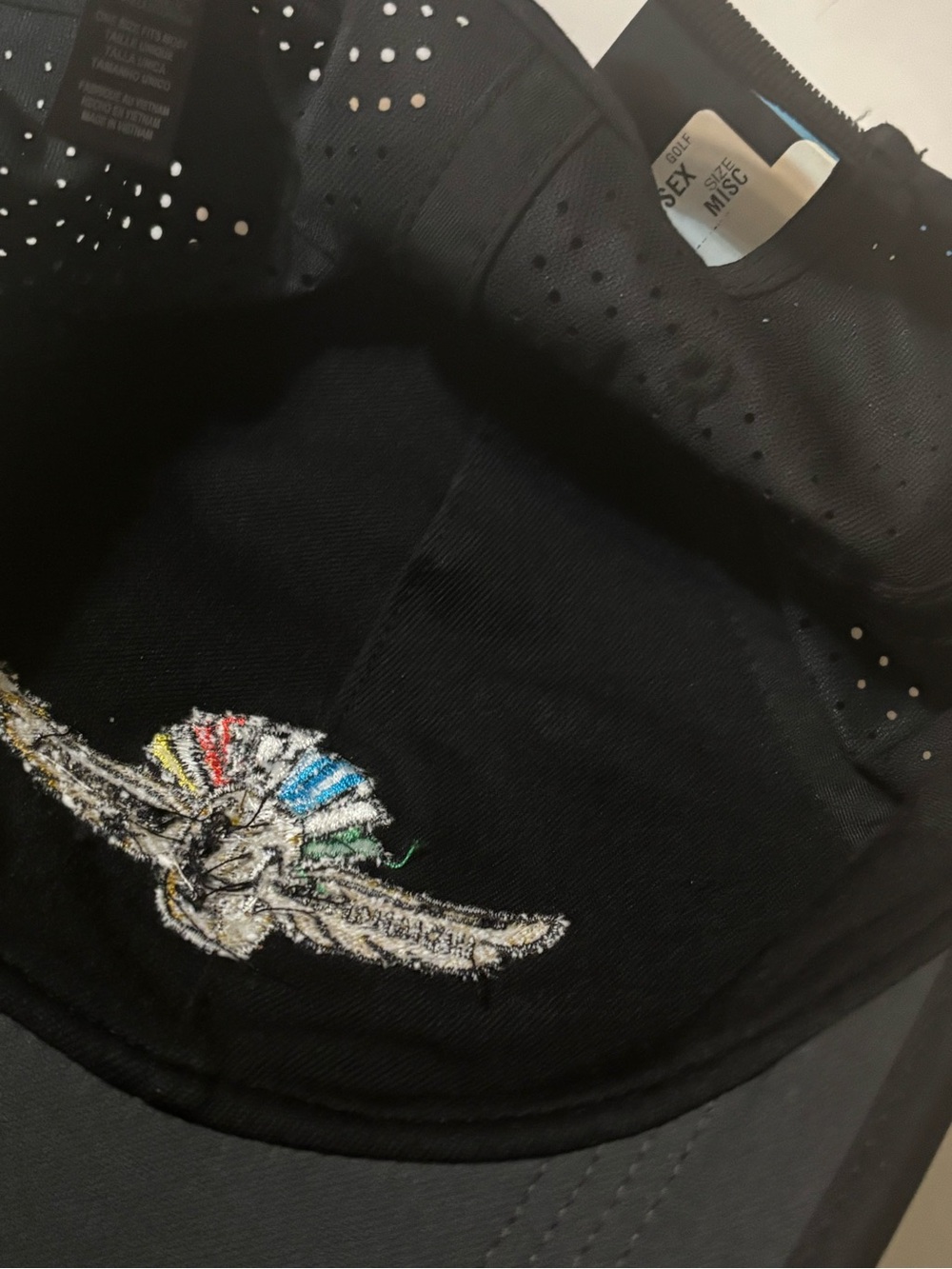 Nike Black Cap with Multicolor Indianapolis Speedway Emblem - Picture 7 of 9